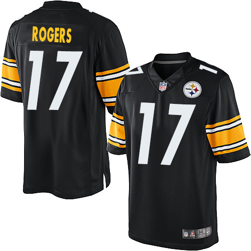 Men's Limited Eli Rogers Nike Jersey Black Home - #17 NFL Pittsburgh Steelers